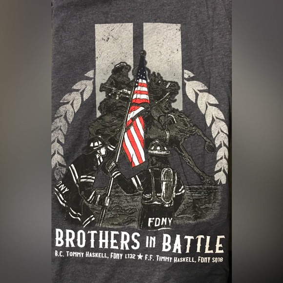Nine Line FDNY Brothers In Battle T-Shirt. - Picture 1 of 3